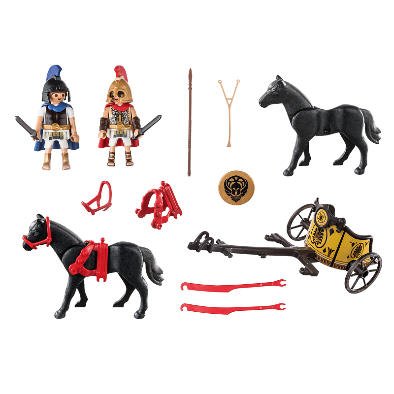 PLAYMOBIL 70469 HISTORY ACHILLES WITH CHARIOT AND PATROKLOS